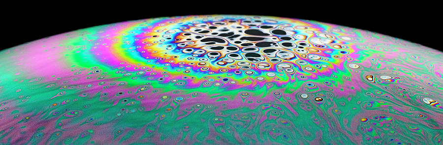 Light Refracting On Bubble Film Surface #4 Photograph by Phil DEGGINGER