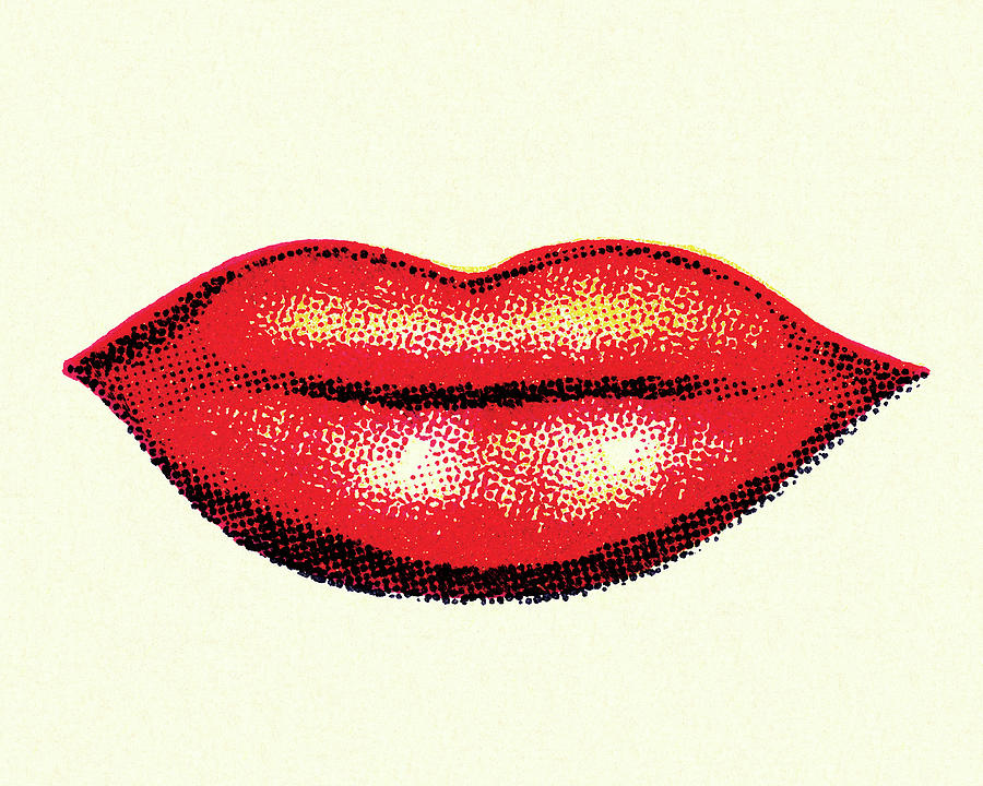 Lips Drawing by CSA Images - Fine Art America