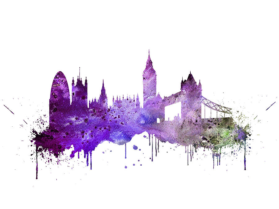 London Skyline Digital Art - London  #4 by Erzebet S