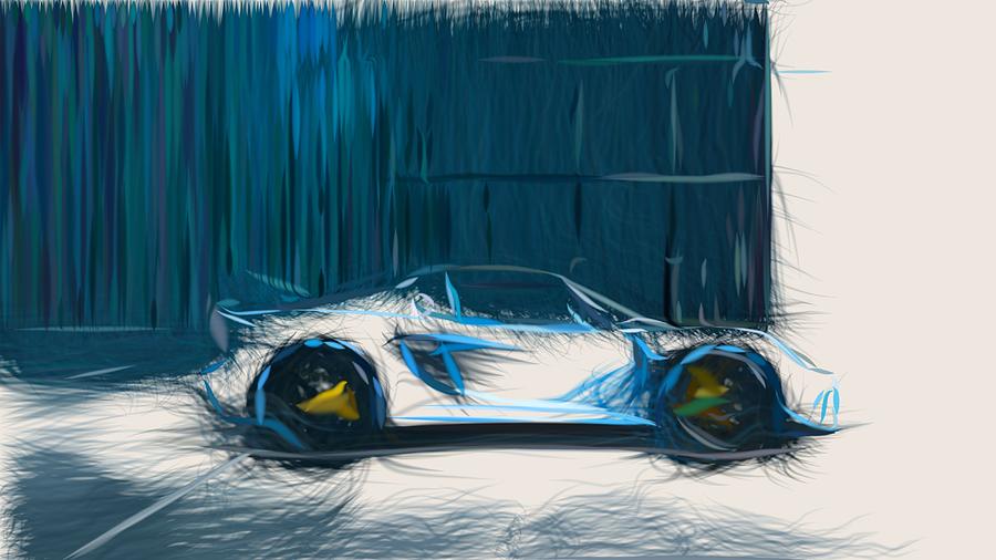 Lotus Exige Sport 410 Drawing #5 Digital Art by CarsToon Concept