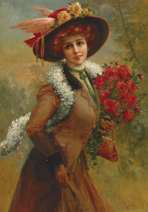 Lovely as a Rose #5 Painting by Emile Vernon