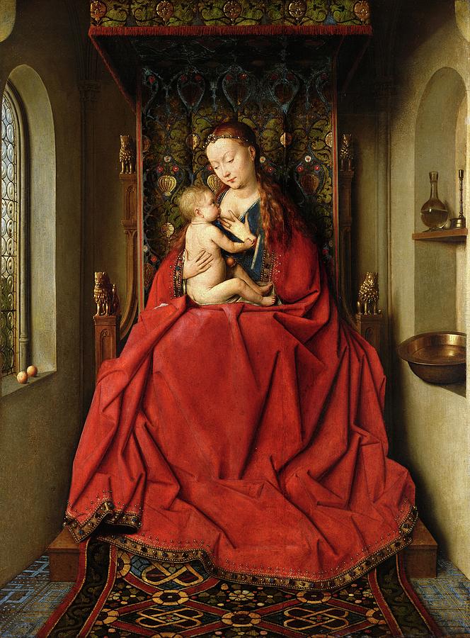 Jan Van Eyck Painting - Lucca Madonna by Jan Van Eyck
