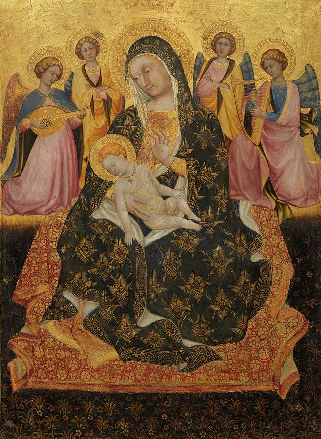 Madonna And Child With Angels Painting by Pietro Di Domenico Da Montepulciano Madonna And Child With Angels Painting by Pietro Di Domenico Da Montepulciano