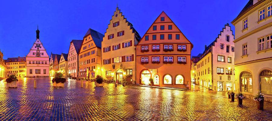 Main square Marktplatz or Market square of medieval German tow #4 Photograph by Brch Photography