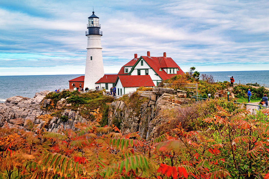 Maine, Cape Elizabeth Lighthouse #4 Digital Art by Lumiere