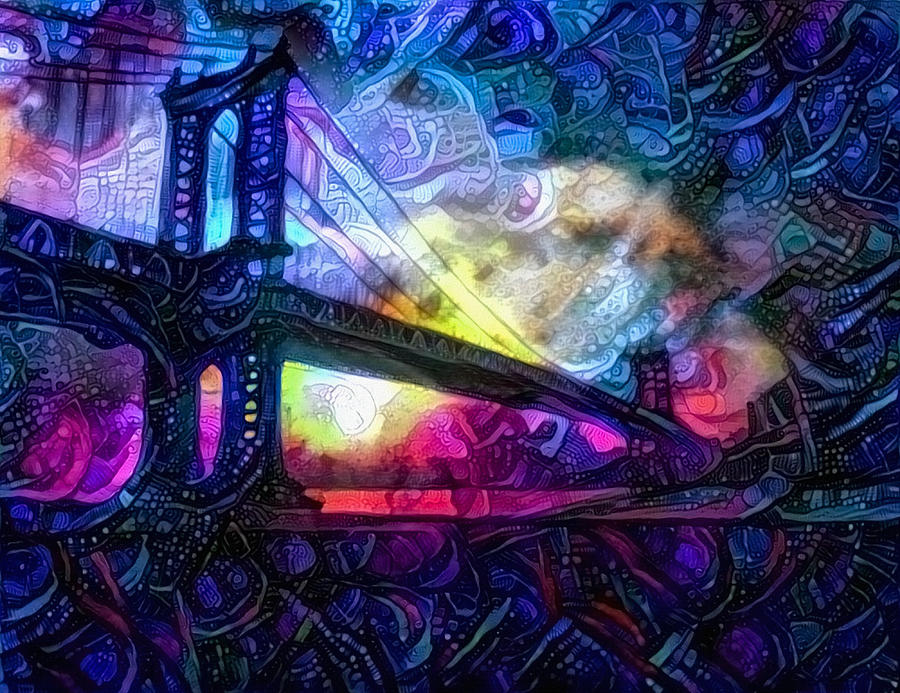 Manhattan Bridge Digital Art