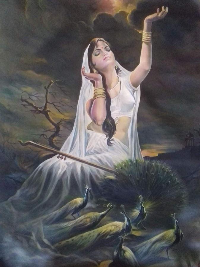 Meera Bai Painting by Vishal Gurjar Fine Art America