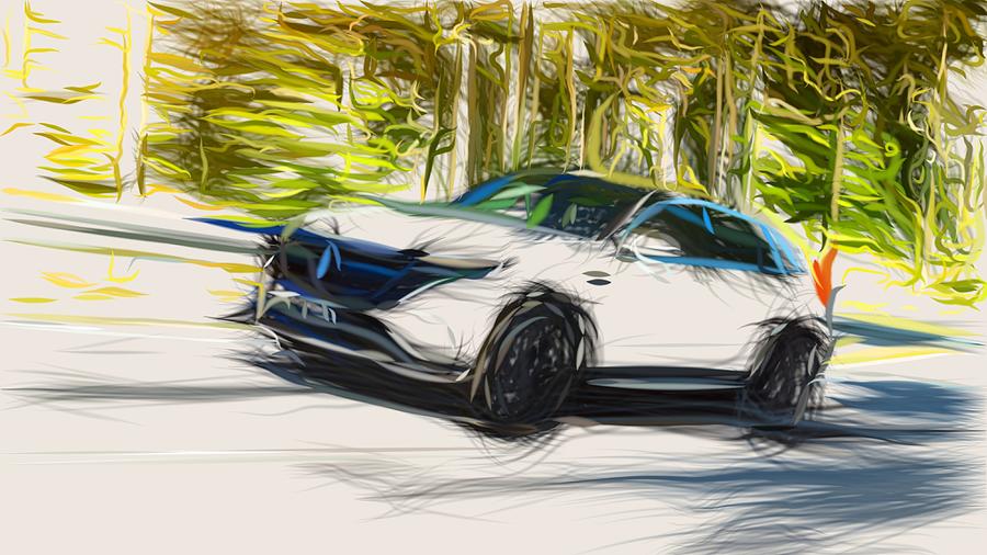 Mercedes Benz EQC Drawing #5 Digital Art by CarsToon Concept