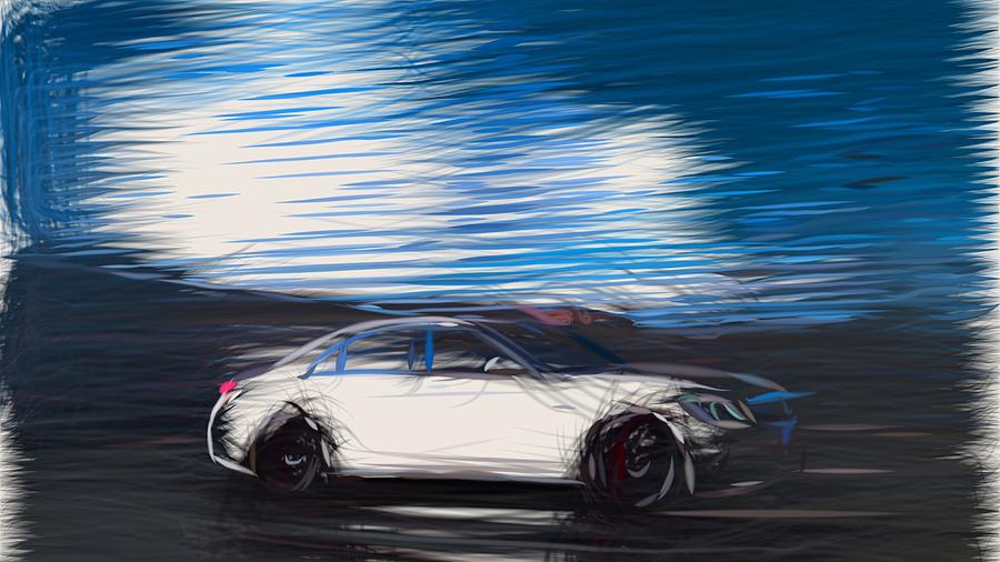 Mercedes Benz S63 AMG Drawing #5 Digital Art by CarsToon Concept