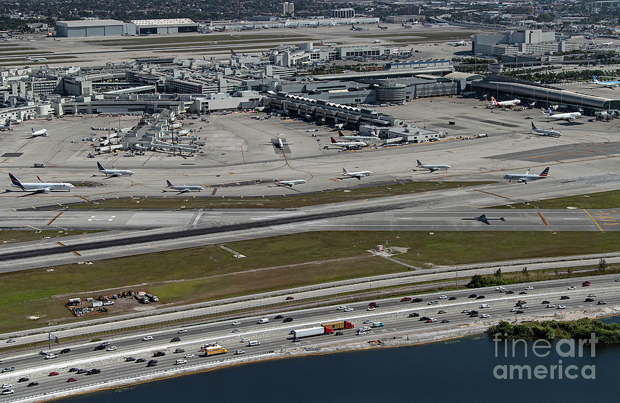 Miami International Airport Aerial Photo #2 Photograph by David Oppenheimer