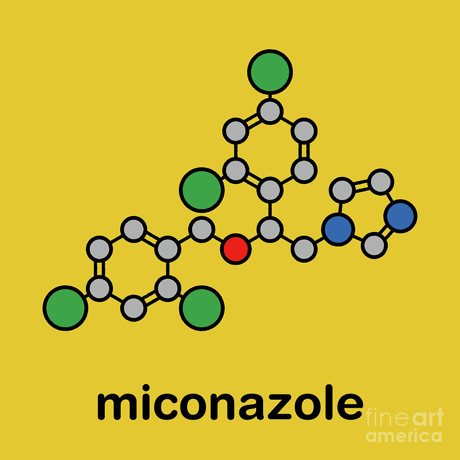 Athlete Photograph - Miconazole Antifungal Drug Molecule #4 by Molekuul/science Photo Library