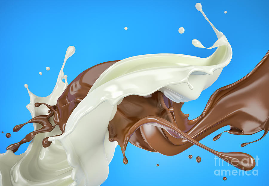Milk And Chocolate Splashing Against Each Other #4 Photograph by Leonello Calvetti/science Photo Library