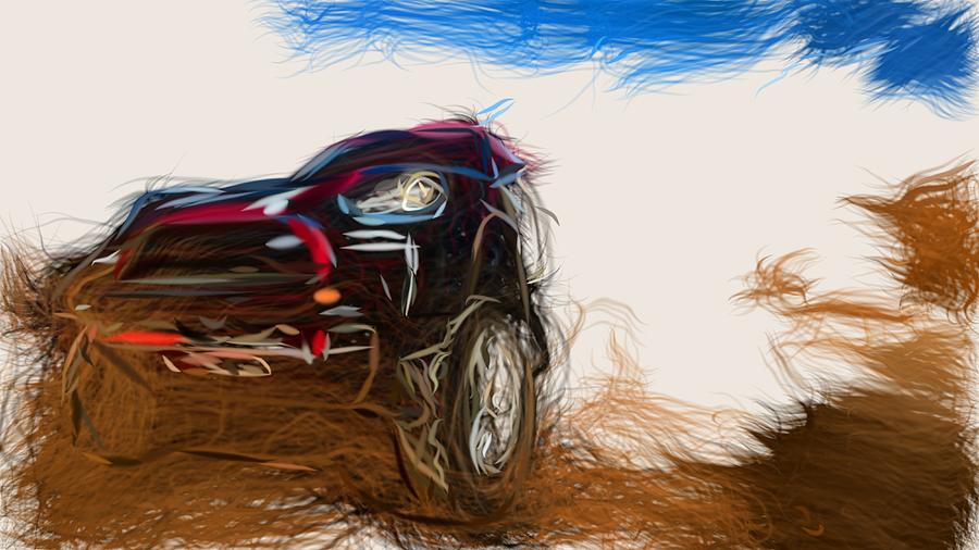 Mini Rally Drawing #5 Digital Art by CarsToon Concept