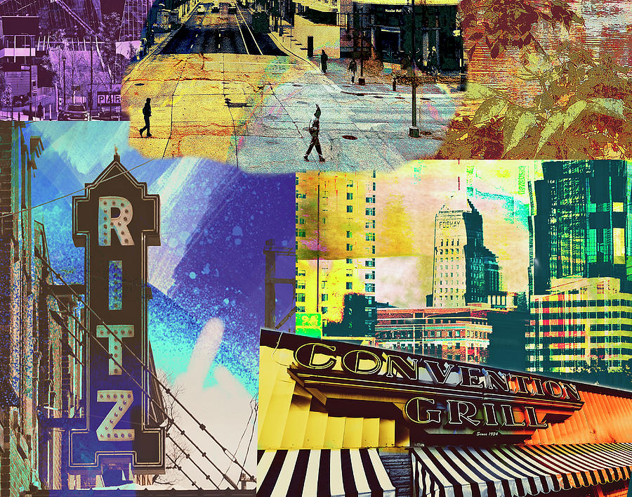 Minneapolis collage #4 Digital Art by Susan Stone