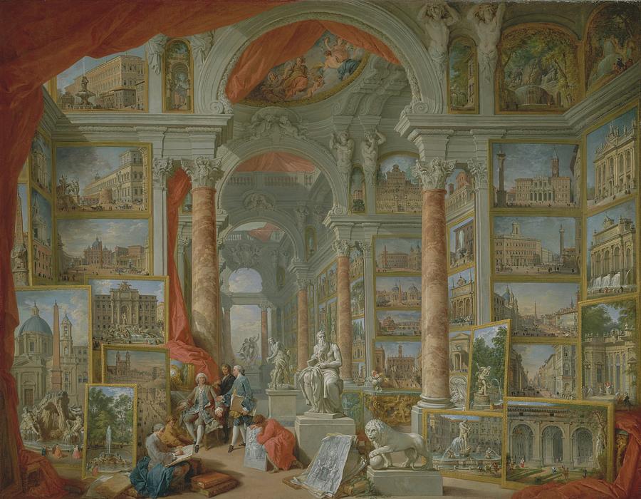 Art Gallery Painting - Modern Rome by Giovanni Paolo Panini