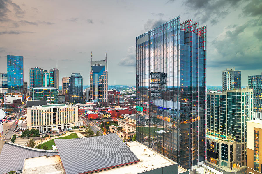 Nashville Photograph - Nashville, Tennessee, Usa Downtown City #4 by Sean Pavone