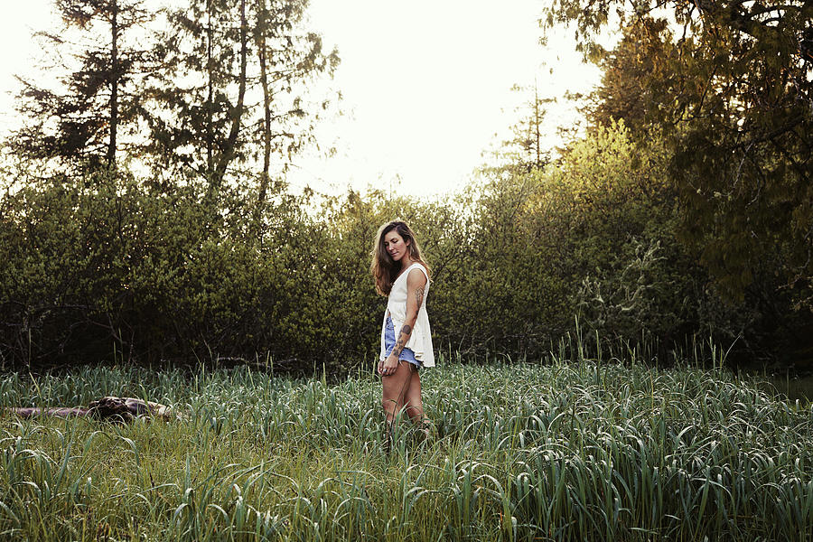 Nature Photograph - Natural Beauty With Tattoos In A Meadow In Ucluelet #4 by Cavan Images