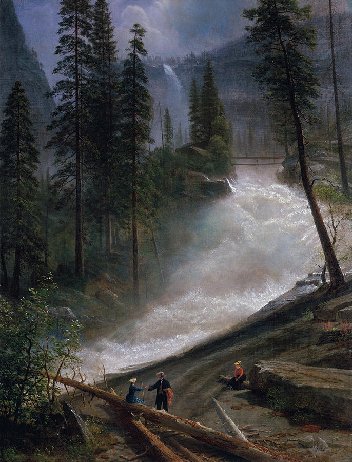 Albert Bierstadt  Painting - Nevada Falls, Yosemite #4 by Albert Bierstadt