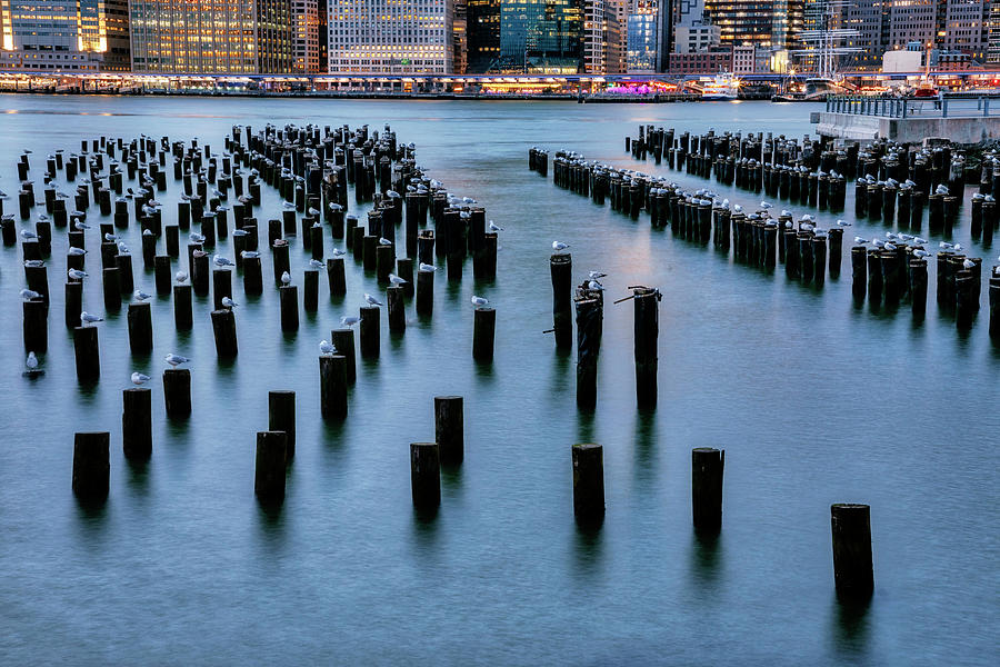 New York City, Downtown Skyline Seen From Brooklyn #4 Digital Art by Lumiere