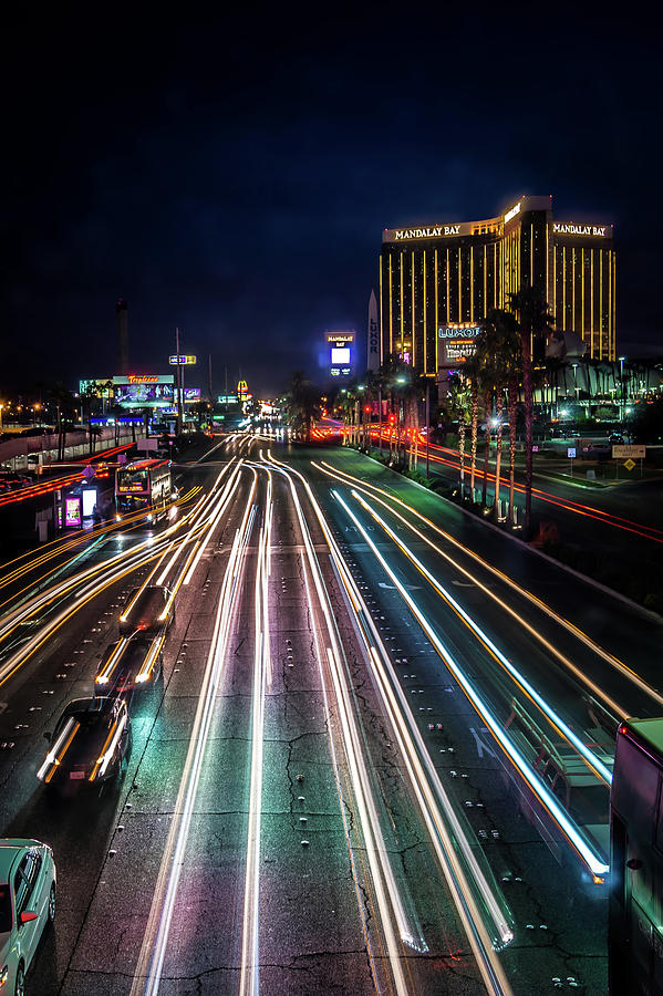 Nightime On Vegas Strip In Las Vegas Nevada #4 Photograph by Alex Grichenko