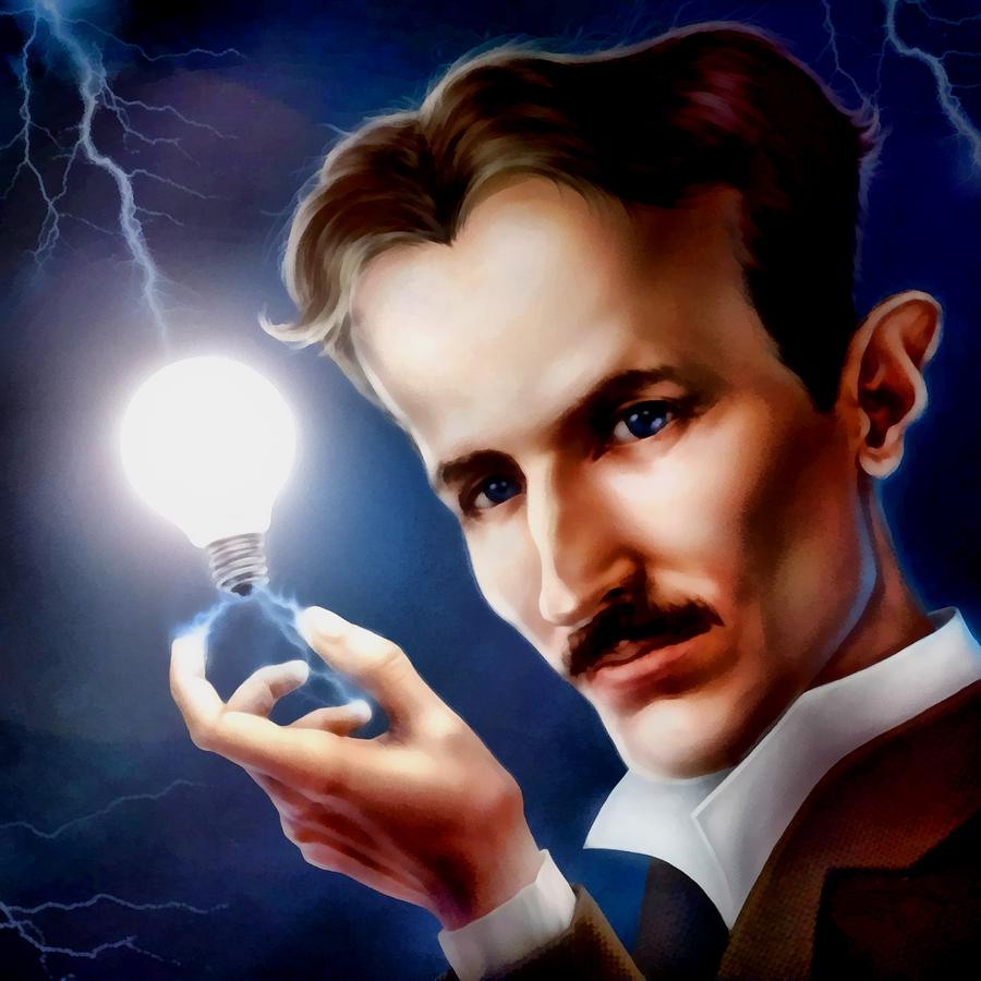 Nikola Tesla Digital Art by Edward Watts - Pixels