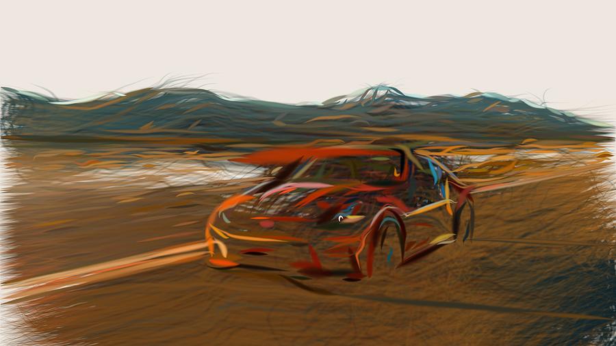 Nissan 370Z Project Clubsport 23 Drawing #5 Digital Art by CarsToon Concept