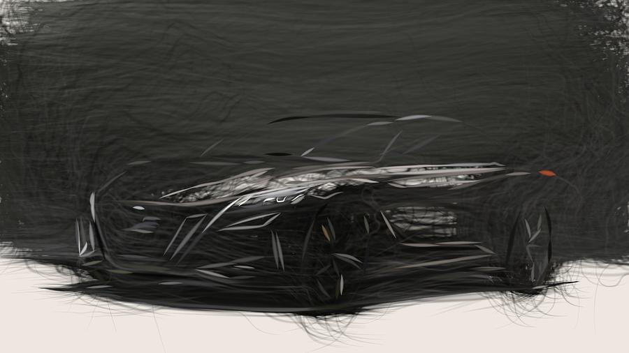 Nissan Vmotion 2.0 Drawing #5 Digital Art by CarsToon Concept