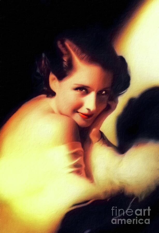Norma Shearer, Vintage Actress Painting
