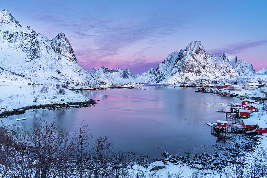 Norway, Nordland, Lofoten Islands, Moskenesoy, Reine Village #4 Digital Art by Sebastian Wasek