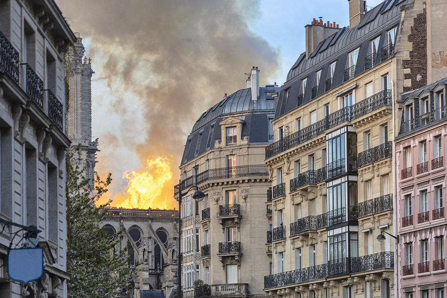 Architecture Digital Art - Notre-dame De Paris Fire, Paris, Ile-de-france, France #4 by Aziz Ary Neto