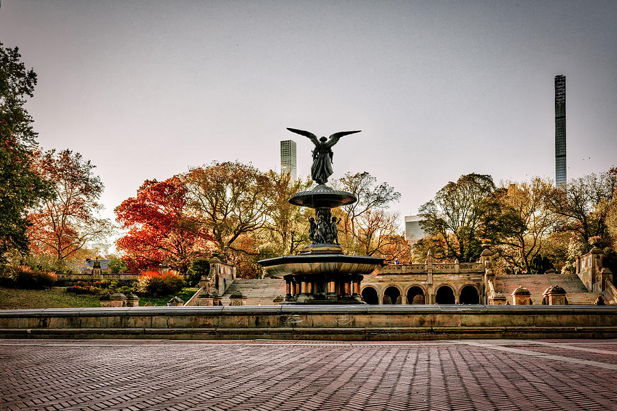 Ny, Nyc, Central Park, Bethesda Terrace, Bethesda Fountain by Lumiere