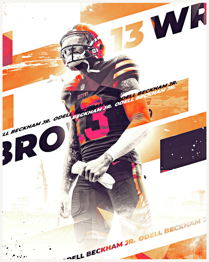 Odell Beckham Jr. browns Digital Art by Bian Lokmar - Pixels