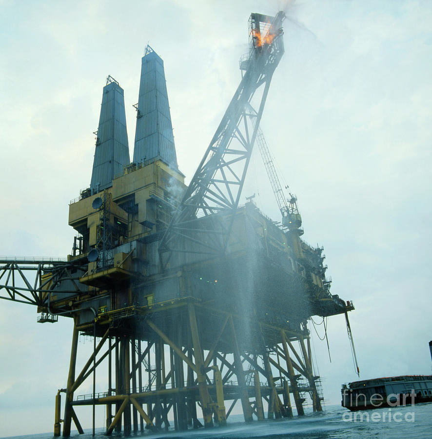 Oil Rig In North Sea #4 Photograph by Richard Folwell/science Photo Library