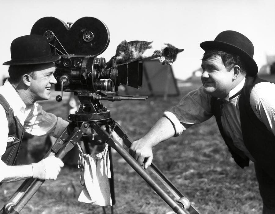 OLIVER HARDY and STAN LAUREL in THE FINISHING TOUCH -1928-. #4 Photograph by Album