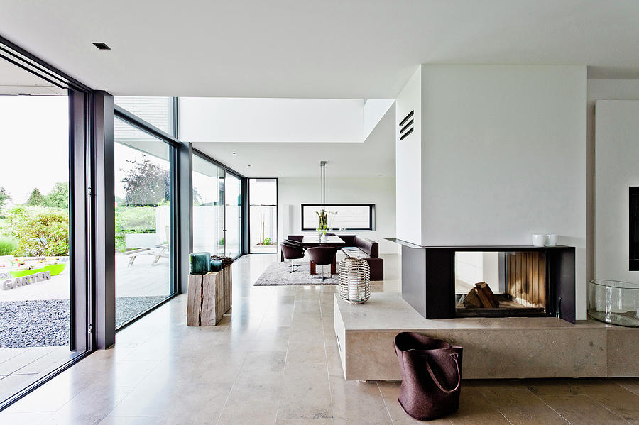 Open-plan Living And Dining Area, Neuenkirchen, North Rhine-westphalia, Germany #4 Photograph by Arnt Haug