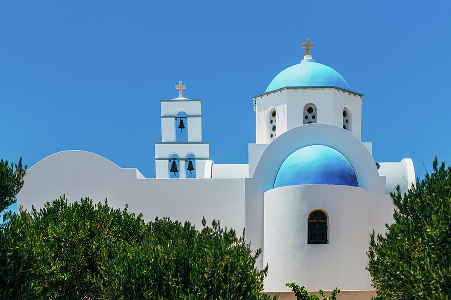 Orthodox Church In Santorini #4 Photograph by Deimagine