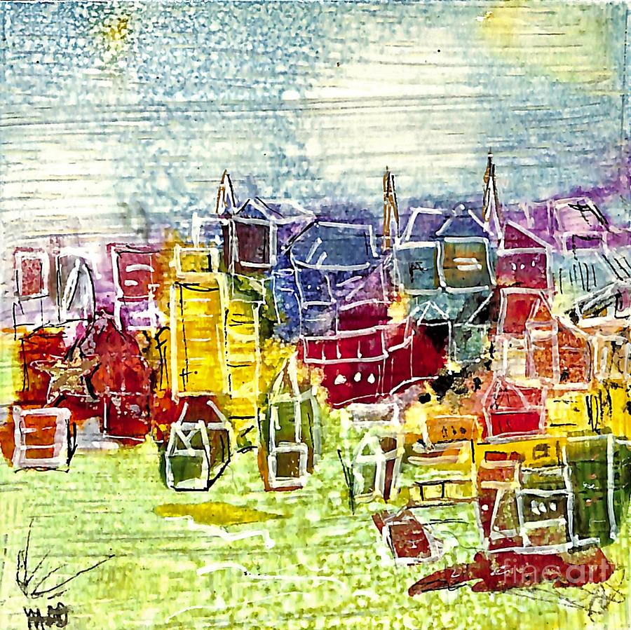 4 Panel Cityscape 4 Painting by Patty Donoghue