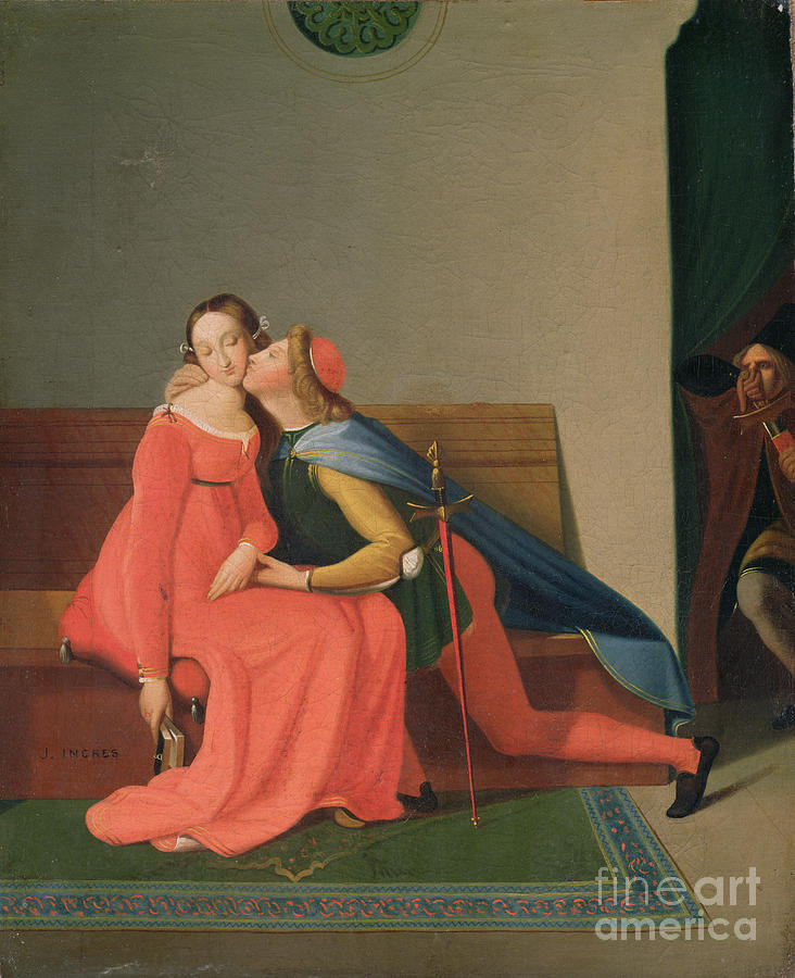 Paolo And Francesca Painting by Jean Auguste Dominique Ingres
