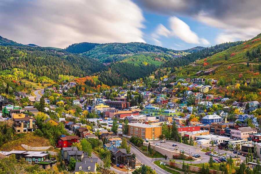 Mountain Photograph - Park City, Utah, Usa Downtown In Autumn #4 by Sean Pavone