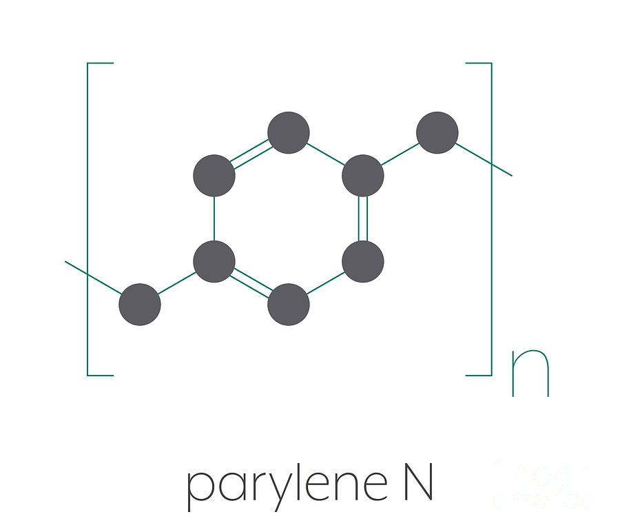 Parylene N Polymer Chemical Structure #4 Photograph by Molekuul/science Photo Library