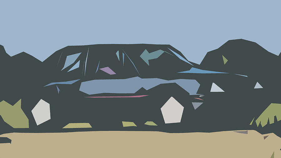 Peugeot 205 T16 Abstract Design #4 Digital Art by CarsToon Concept