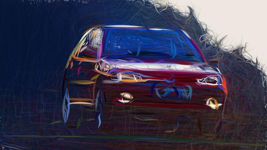 Peugeot 306 GTi 6 Draw #4 Digital Art by CarsToon Concept