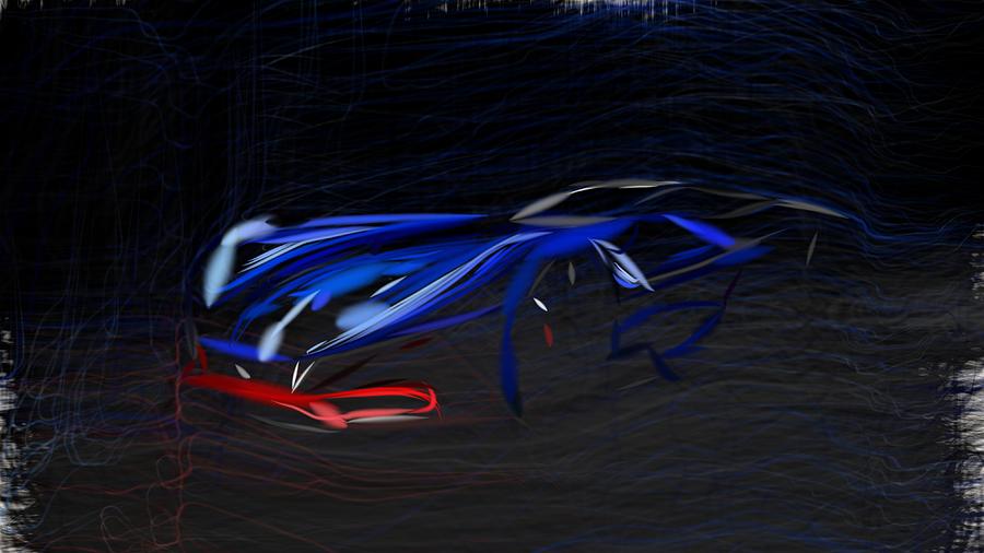 Peugeot L500 R HYbrid Draw #5 Digital Art by CarsToon Concept