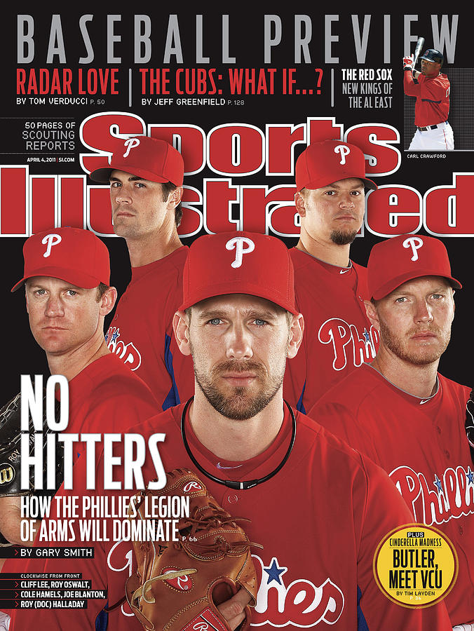 Philladelphia Phillies Starting Five, 2011 Mlb Baseball Sports Illustrated Cover Photograph by Sports Illustrated