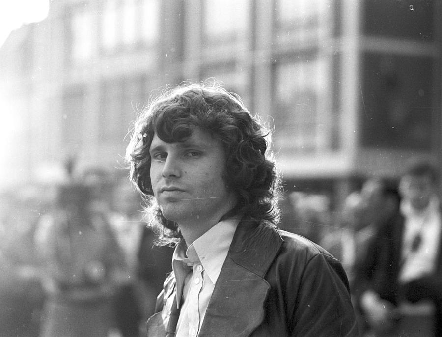 Black And White Photograph - Photo Of Jim Morrison #4 by Michael Ochs Archives