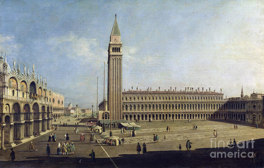 Piazza San Marco, Venice Painting by Canaletto