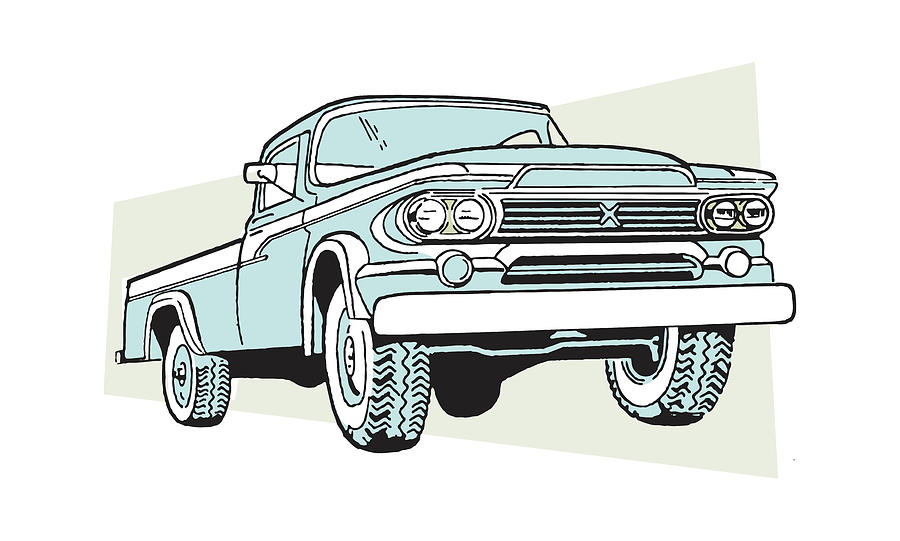 Transportation Drawing - Pickup Truck #4 by CSA Images