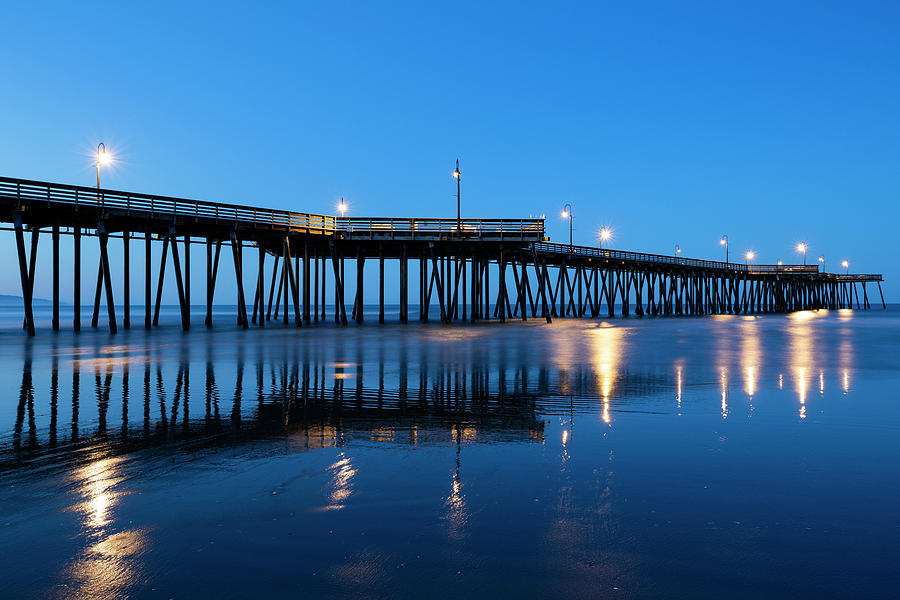 Pismo Beach Pier At Sunset, California Photograph by Panoramic Images ...