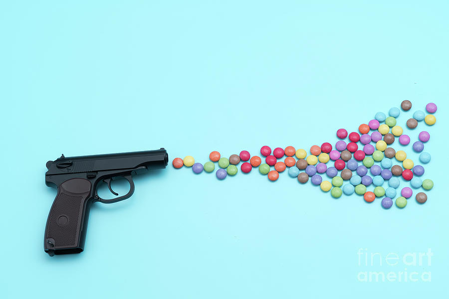 Pistol Shooting Sweets #4 Photograph by Wladimir Bulgar/science Photo Library