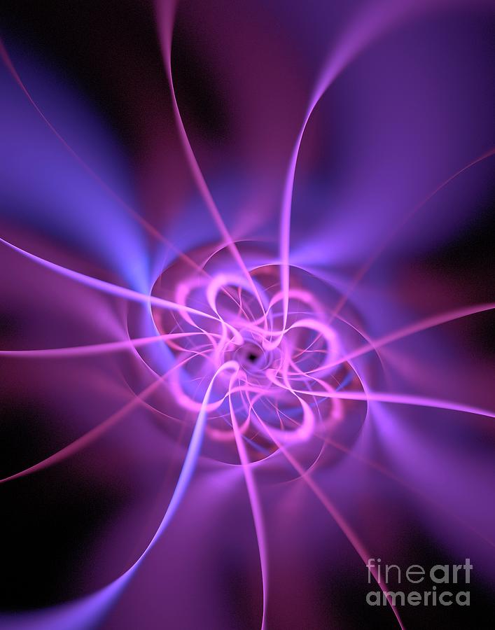 Abstract Photograph - Plasma Filiments Fractal Illustration. #4 by David Parker/science Photo Library
